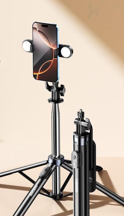 Shenzhou 1.8m Selfie Stick 2025 New Model Bluetooth Live Streaming 360-Degree Rotating Portable Phone Floor Stand_voghion.com