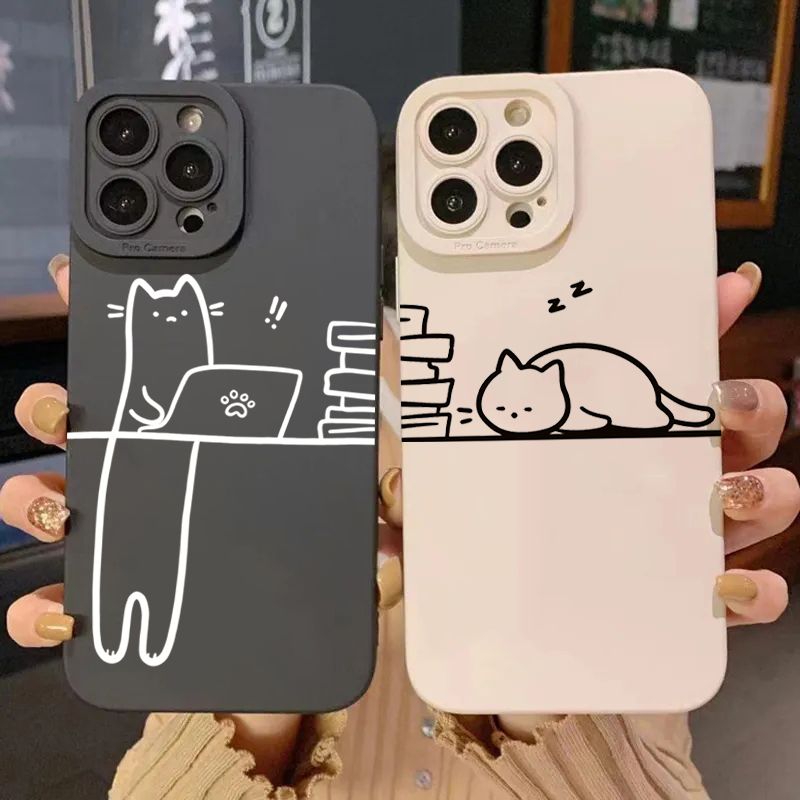 Capa de celular com estampa de gato e animal engraçado para Xiaomi Redmi Note 14 13 12 11 Pro Plus 4G 5G 12S 11S 10S Redmi 13C 14C_voghion.com