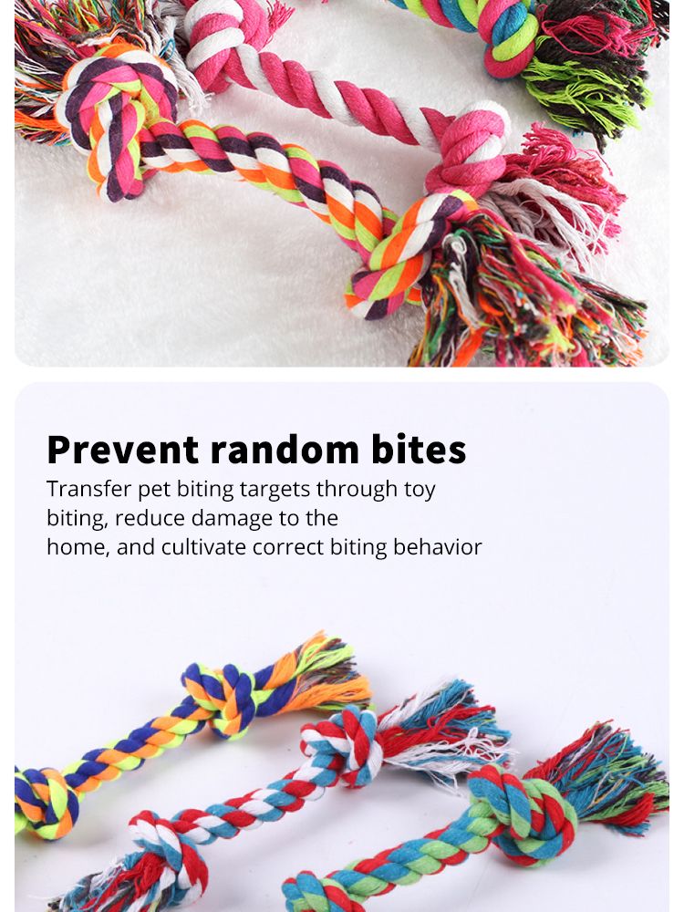 Toy Molar Bite-resistant Cotton Rope Knot For Small Dog Puppy Relieving Stuffy Cleaning Teeth Pet Chew Toys_voghion.com