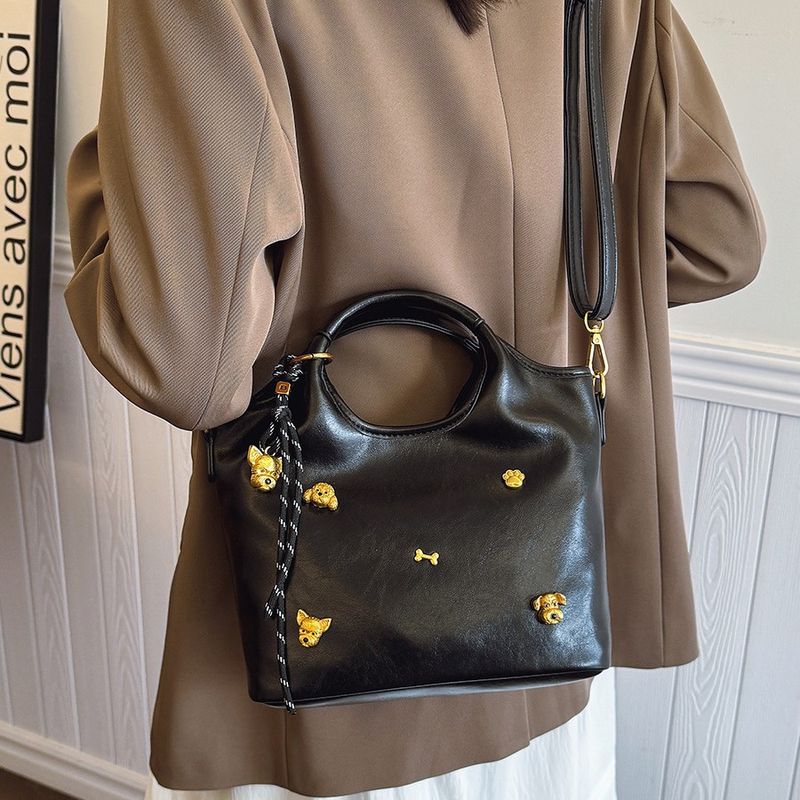 Spring And Summer New Simple Fashion High-end Handbag Puppy Basket Women's Tote Large Capacity Shoulder Bag_voghion.com