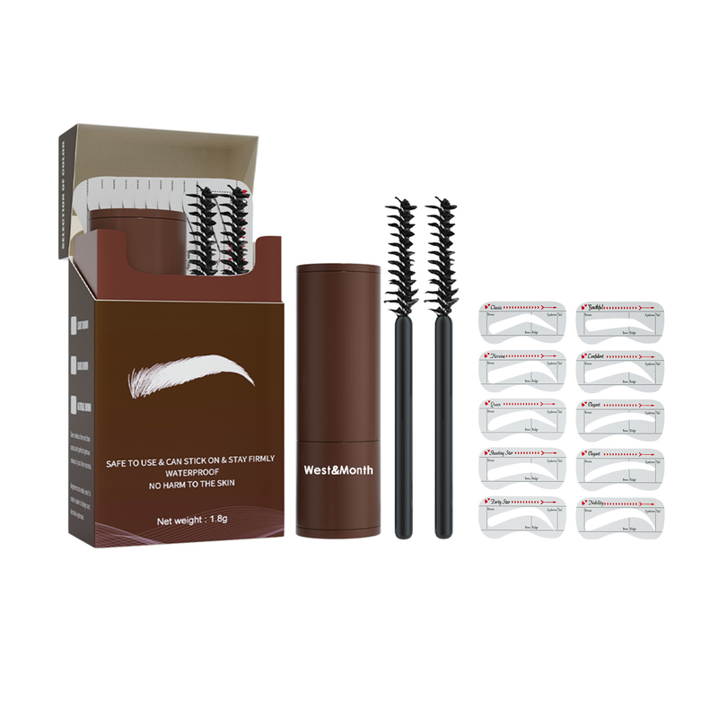 Seal sopracciglio West&Month Powder Lazy Man Sopracciglio Stampa Set in polvere per sopracciglia Resistente impermeabile, Anti sudorazione, Non rimanente,_voghion.com