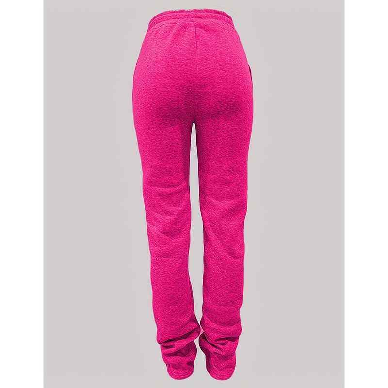Pantaloni da jogging da donna in poliestere altamente elasticizzato con coulisse in vita e tasche - Pantaloni casual aderenti per allenamento, viaggi e uso quotidiano_voghion.com