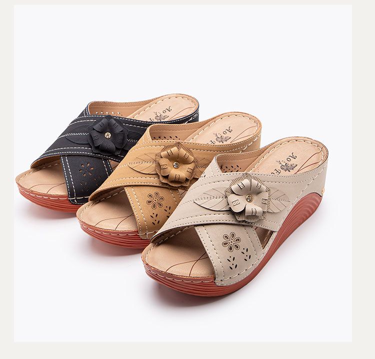 Neu 2022 Blume Bequeme Sandalen Damen Sommer Große Auto Linie Anti Rutsch Strand Hang Heels_voghion.com