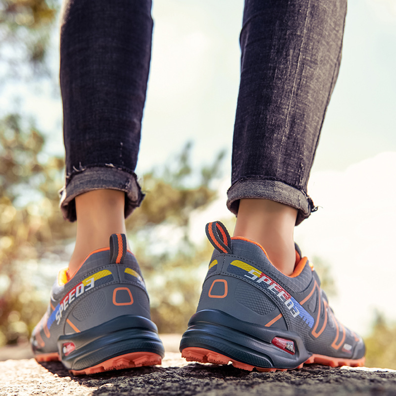Men's and women's cross-country running shoes Outdoor sports mountaineering air cushion shoes_voghion.com