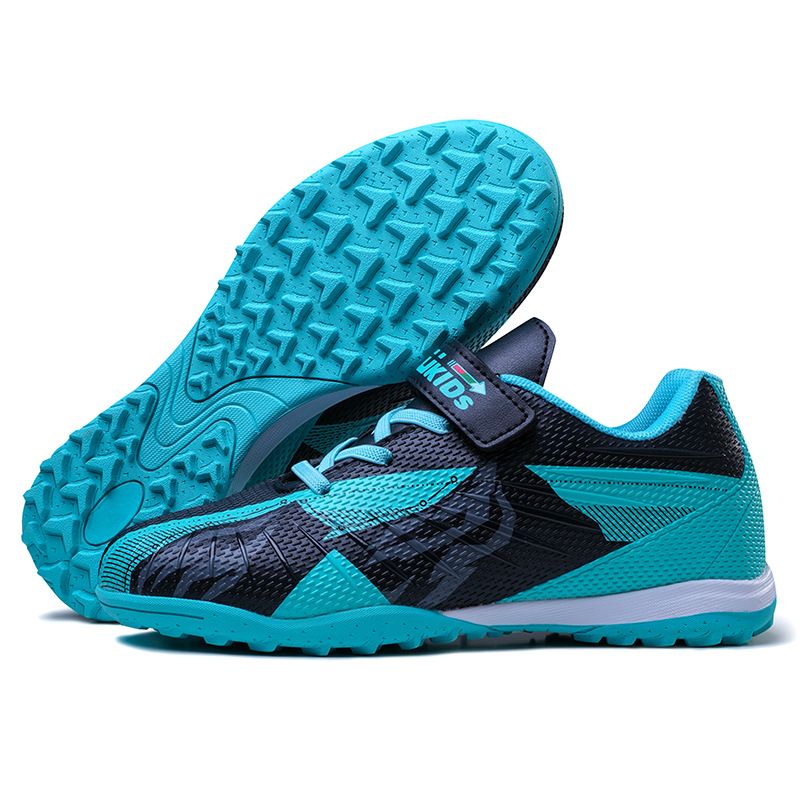 Zhizu Brand Soccer Children, No-Tie Shoelaces, Buckle TF Rubber Sole, Artificial Turf Training Shoes For Primary And_voghion.com