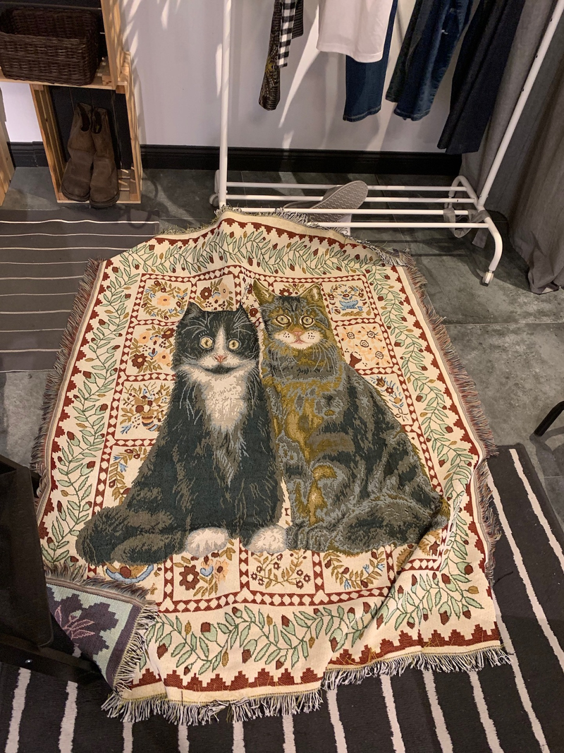 Freizeitdecke, Dekodecke, Haustierdecke, Baumwolldecke, Sofadecke, Strickdecke, Wandteppich_voghion.com