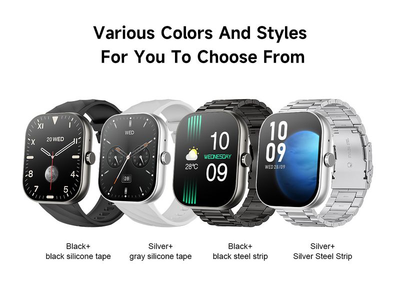 LIGE Smart Watch D02 With Bluetooth Calling, Heart Rate & Blood Pressure Monitor, Waterproof Fitness Tracker, Colorful Straps For Men & Women_voghion.com