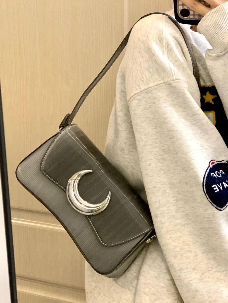 2024 New Advanced Texture Gradient Versatile One Shoulder Crossbody with Small Design Crescent Method Stick Underarm Bag_voghion.com