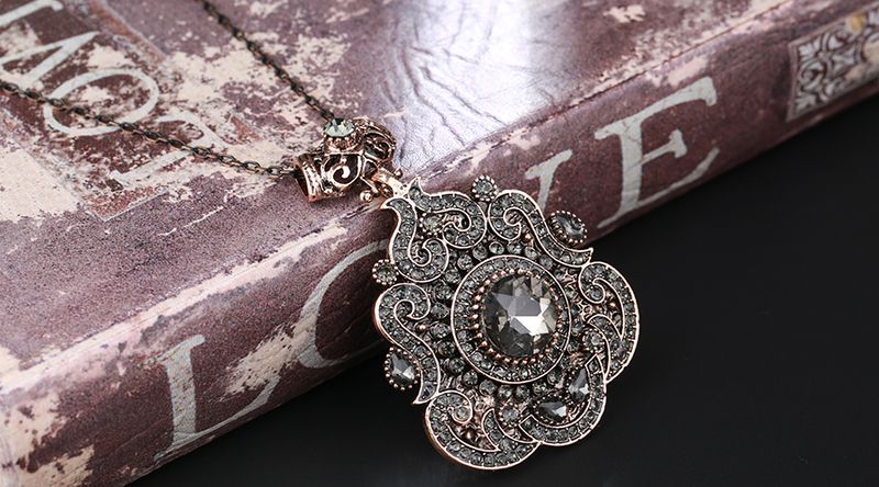 Moda Kinel Vintage Geometrico regolare Per Le Donne Boho Grigio Cristallo Anelli Classico Etnico Gioielli Da Sposa Anello Liscio Regali Per Le Feste_voghion.com
