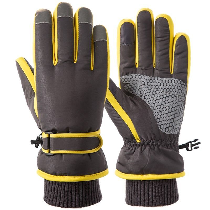 Damen Winter Skihandschuhe, Verdickte Fahrrad Motorrad Wasserdicht Winddicht Kältebeständig Outdoor Reiten Baumwollhandschuhe Für Männer_voghion.com