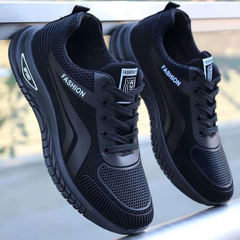 TerraStride Spring Waterproof Non-Slip Sports New Leather Men's Work Casual Running Soft Sole Shoes_voghion.com