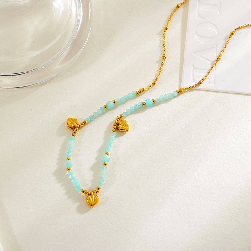 Collana con perline di lapislazzuli naturali, nuova, stile cinese, di alta qualità, con catena per maglioni, stile retrò, tormalina, accessori in pietra naturale per autunno e inverno, per donne._voghion.com