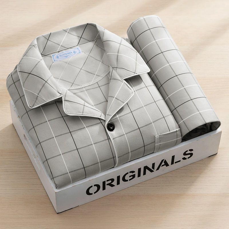 Pijamas de alta gama 100% de manga larga para primavera y otoño de 2023, nuevos trajes casuales de verano para jóvenes de mediana edad y mayores._voghion.com