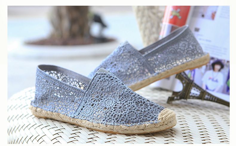 Neue leinengewebte Spitzen-Fischerschuhe für Damen, schweißabsorbierend, atmungsaktiv und vielseitig einsetzbar, lässige Halbschuhe für Faule_voghion.com