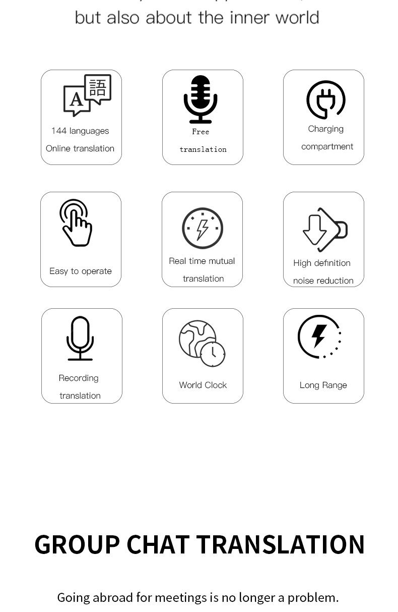 Translator AI Smart Translation Bluetooth Headset Hot Selling Real Time Simultaneous Interpretation Translation Headset_voghion.com