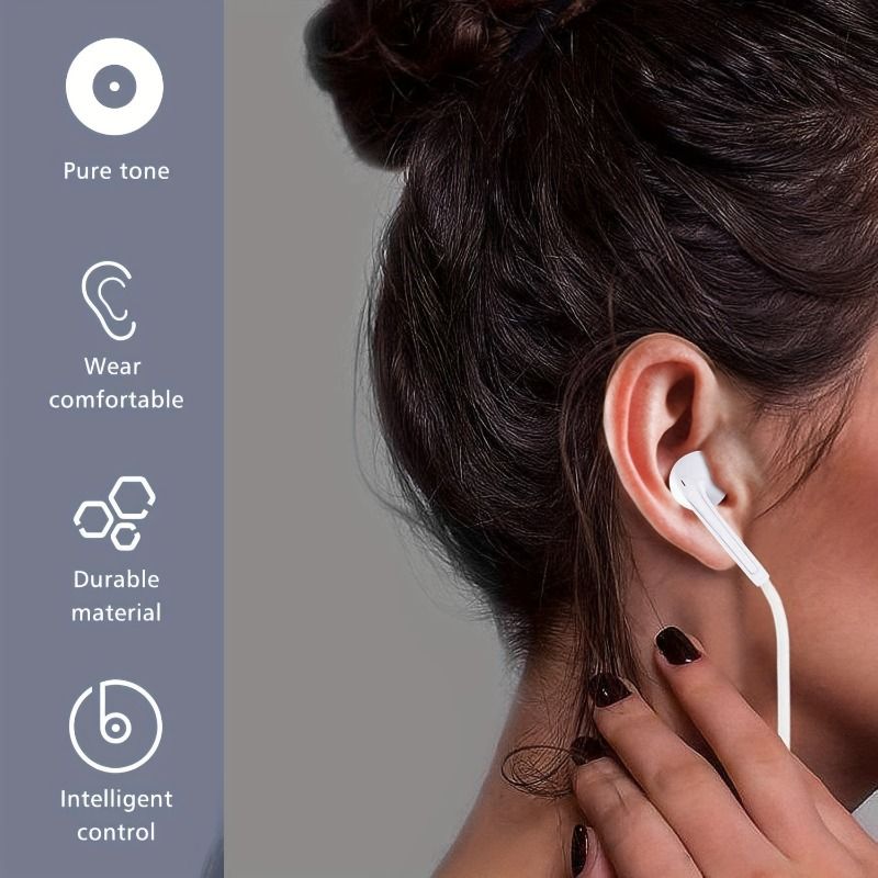 Bass Stereo In-Ear Headphones - USB C Earbuds For Calls And Music - C-Type Wired Audio Electronic Products_voghion.com