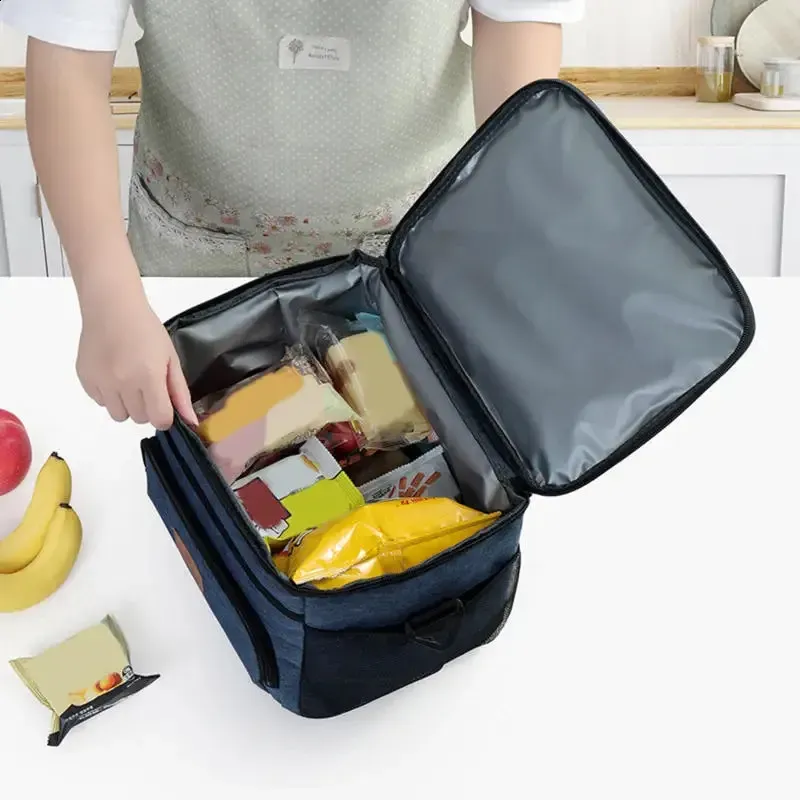 Large Capacity Leak Proof Lunch Backpack Large Picnic Cold And Warm Insulated Bag Outdoor Storage Shoulder 250318l_voghion.com