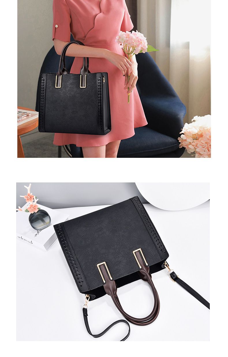 Middle-aged mother messenger bag 2024 new simple temperament shoulder soft leather bag_voghion.com