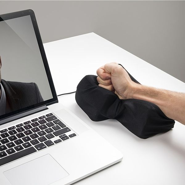 Enter-Nickerchenkissen mit USB, unzerbrechlichem großen Enter-Knopf, Wurfkissen mit Mauspad, Stressabbau-Boxsack für den Büro-Desktop_voghion.com