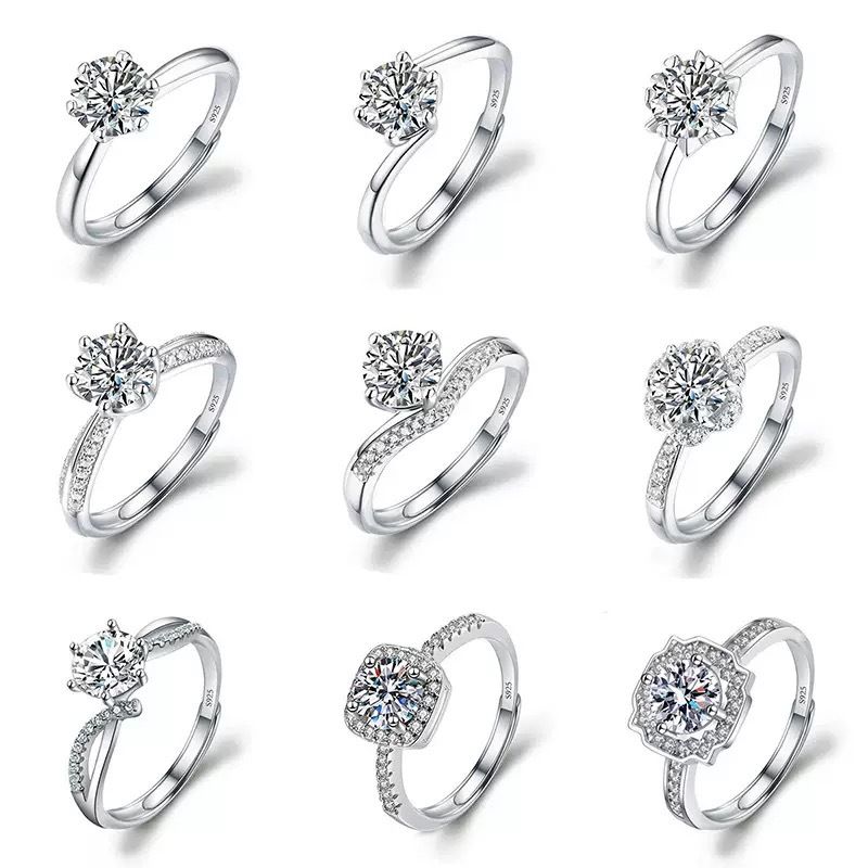 Anelli da donna, gioielli con moissanite, fede nuziale in zircone, anelli di coppia_voghion.com