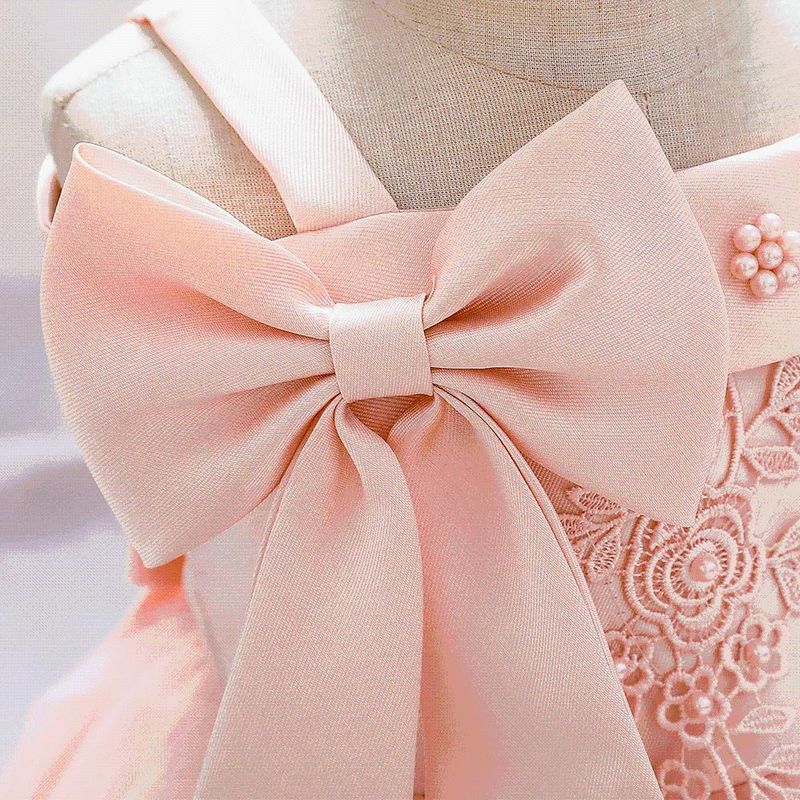 Abito da sposa per bambina 2025 (70-100 cm) | Tutù da principessa con ricami di perle e spalle scoperte per eventi estivi_voghion.com