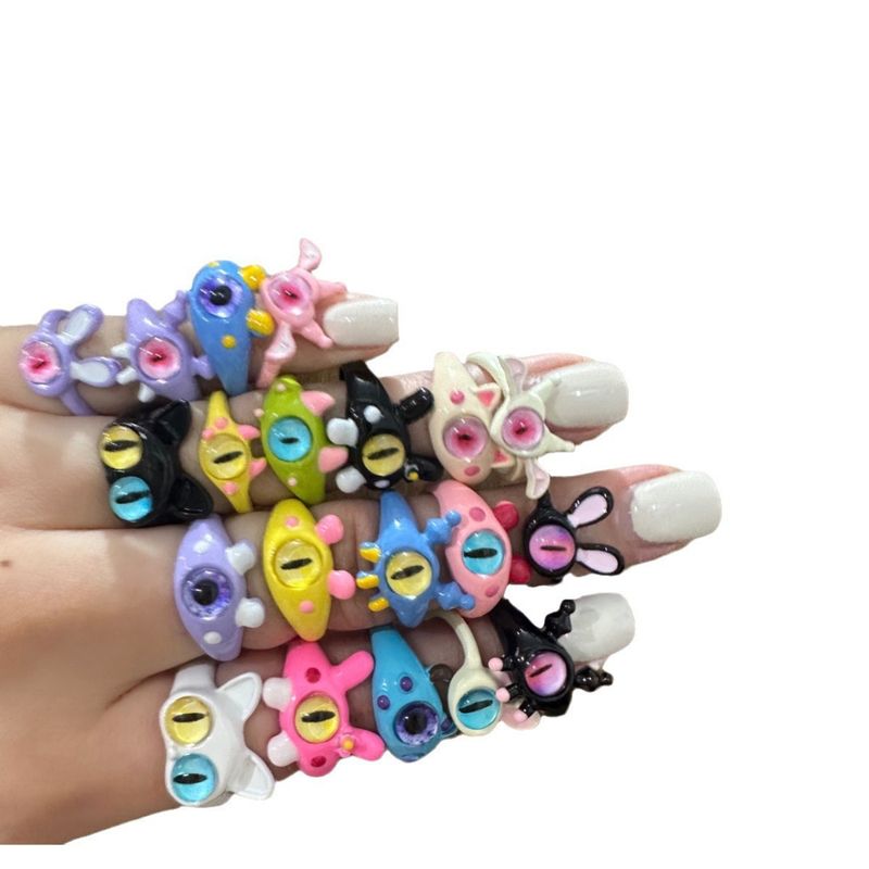 Childlike and Cute Cat Monster for Women's Fashion, Adjustable Opening, Index Finger Ring, Internet Celebrity,_voghion.com
