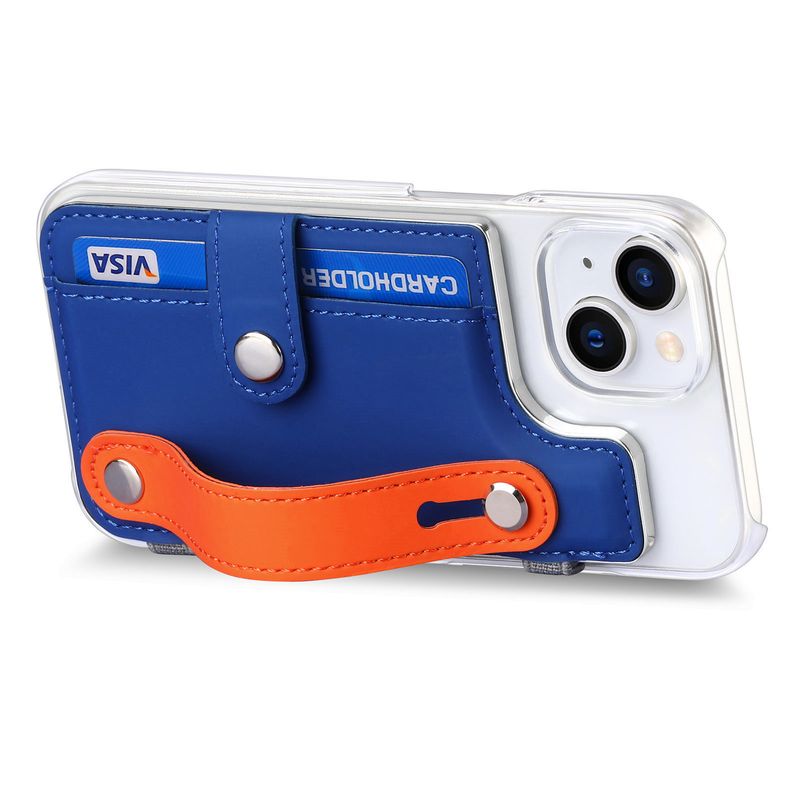 Geeignet für iPhone16 transparent karte halter handy fall DIY Macron farbe_voghion.com