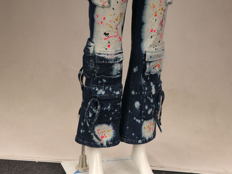 Women's Clothing Tight Waist Elastic Strapless Workwear Denim Jumpsuit _voghion.com