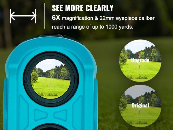 VEVOR Golf Rangefinder, 1000 Yards Laser Golfing Hunting Range Finder, 6X Magnification Distance Measuring, Golfing Accessory With External Magnet Mount, High-Precision Flag Lock, Slope, And Batteries_voghion.com