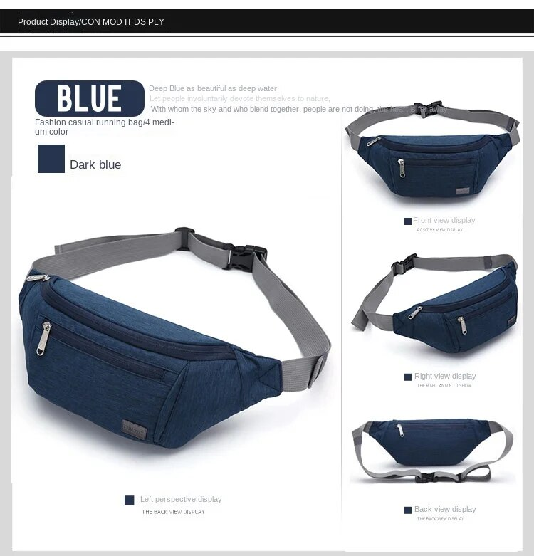 Sac de messager sac de taille de téléphone portable pour hommes faire des affaires sac de caisse enregistreuse sac de poitrine multifonctionnel en cours d'exécution sac de poitrine décontracté_voghion.com