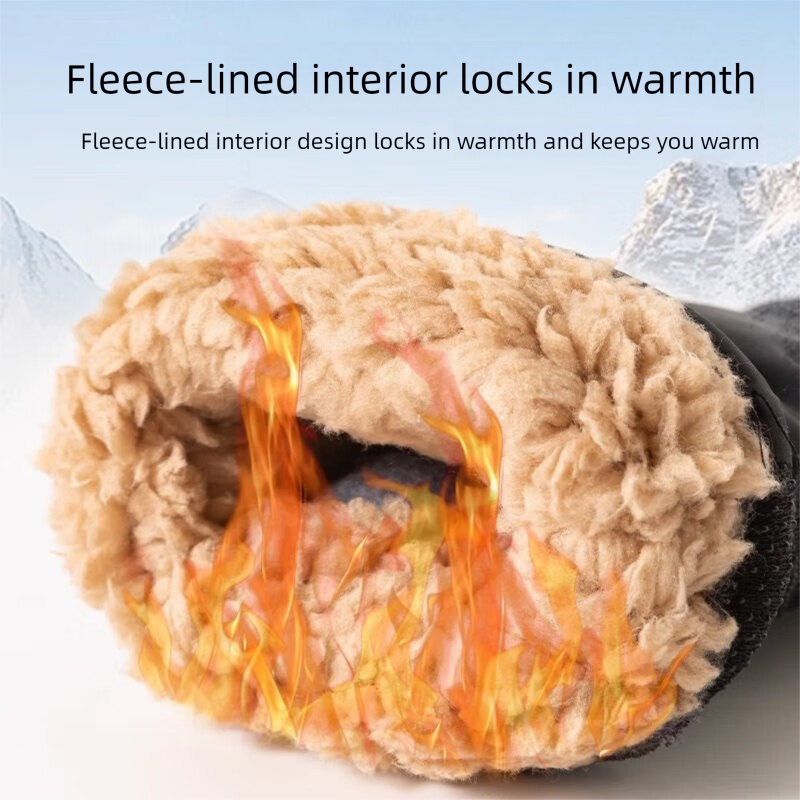 Gants de ski All-Net pour hommes, chauds et imperméables pour l'hiver, adaptés au vélo électrique et aux femmes. Coupe-vent, doublés en polaire épaisse - Noir et bleu_voghion.com