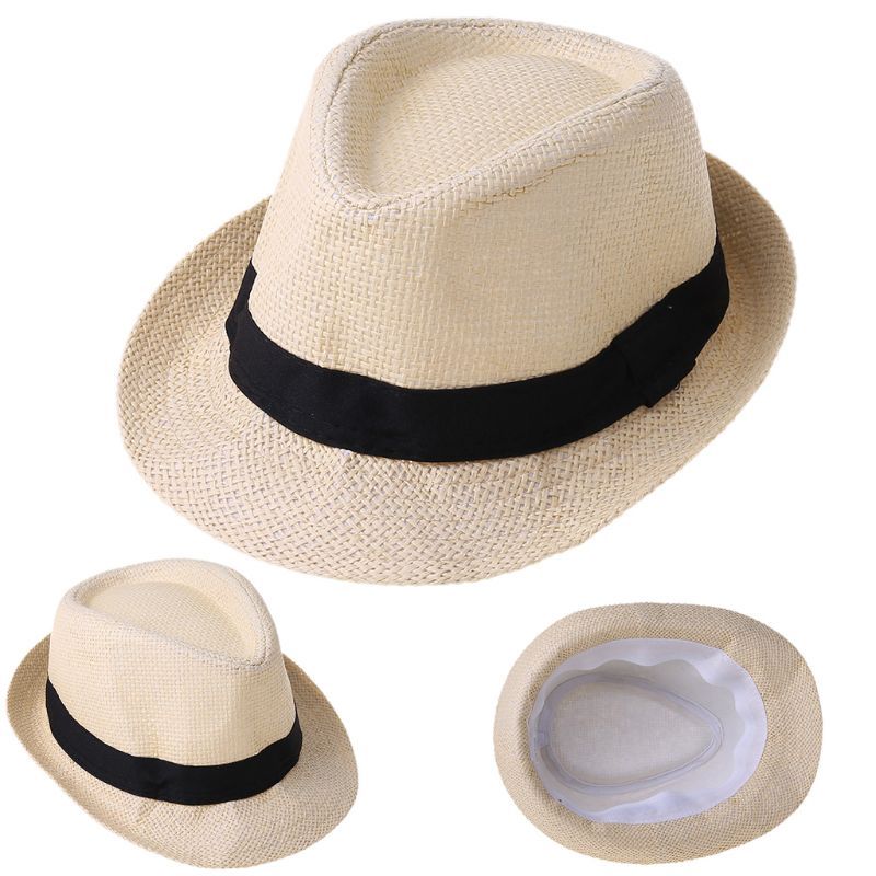 Neu eingetroffen Baby Mädchen Jungen Kinder Hautfreundliche Sommerhüte Cap Strand Outdoorsport Stroh Sonne zum Schutz_voghion.com