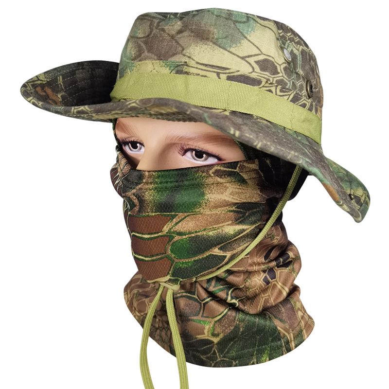 Karstā izpārdošana Tropu piedzīvojumu Vizieri Cepures Džungļu Medību Cepure Saulessargs Camo Cepures Vīriešu Armijas Kausa Cepures Militāri Taktiskais Kakla pārsegs_voghion.com