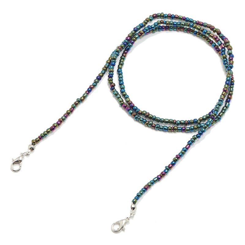 Mascherina per il viso con cordino in perline di vetro, catena per occhiali da appendere al collo, anti-perdita, comoda_voghion.com
