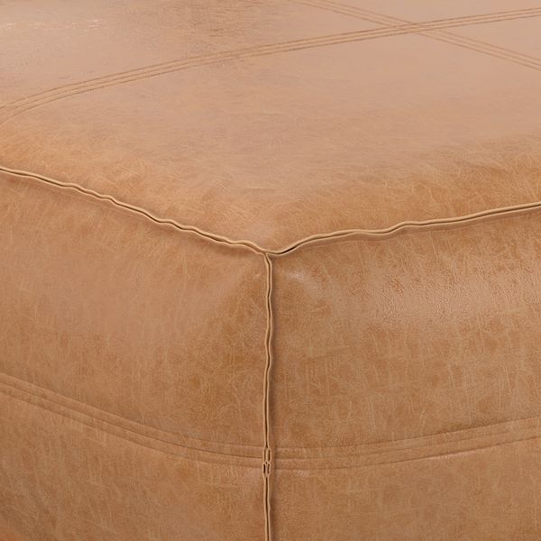 Brody - Extra Large Coffee Table Pouf - Distressed Brown_voghion.com