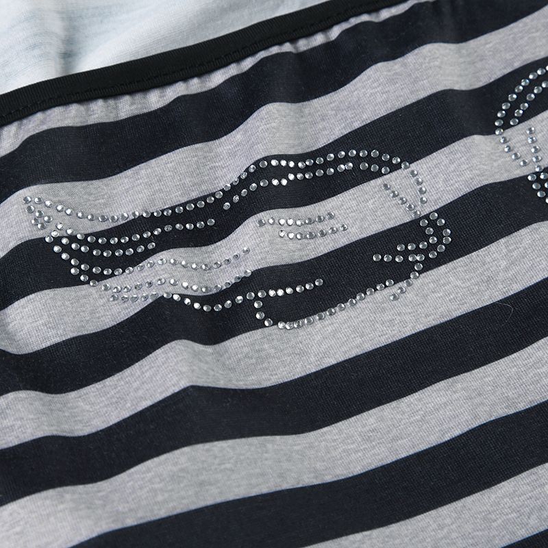 Seksikas vürtsikas tüdrukute stiilis triibuline kuum teemantmustriga rippuv kaelusega vest, lihtne spordi- ja fitness-topp naistele_voghion.com