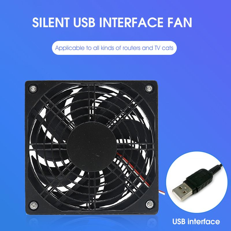 STB Radiator Low Noise Quick Cooling Plug Play USB Mobile HDD TV Box Cooler til hjemmet_voghion.com