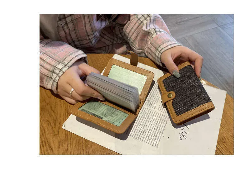 Nuovo porta patente di guida in cotone e lino di alta qualità, custodia per carte di credito multifunzionale di fascia alta_voghion.com