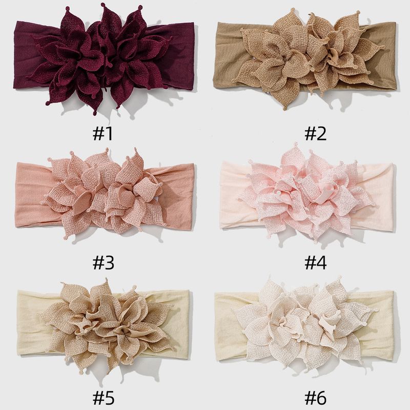Commercio estero europeo e americano nuovi accessori per capelli per bambini in tessuto per neonati copricapo con fiori fascia elastica in nylon per fontanella per neonati_voghion.com