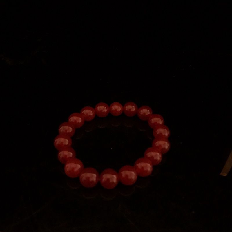 Red agate beaded necklace stretch bracelet to make old gold design sense sweater chain temperament_voghion.com
