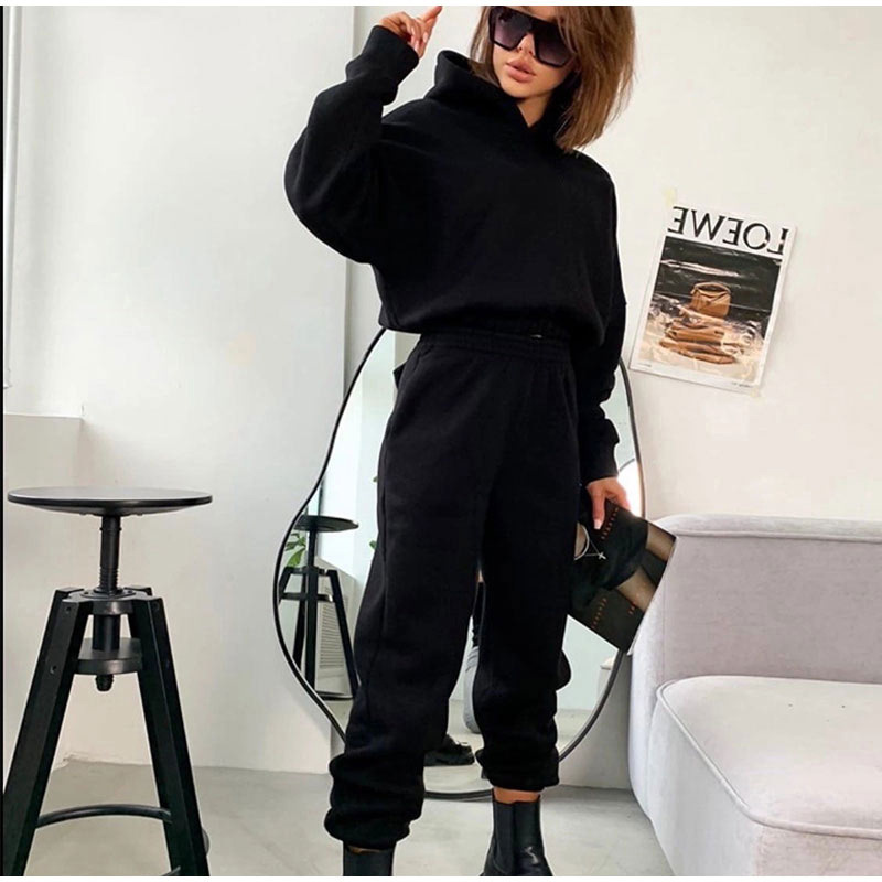 Women's new hooded sweatshirt set two-piece set_voghion.com