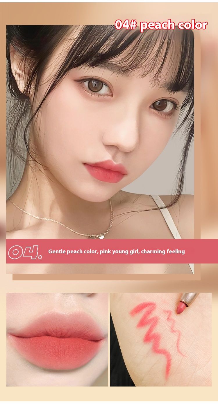 Automatic Rotation Lipliner Lipstick Pen Waterproof Durable Matte Female Hook Line Lipstick Makeup_voghion.com