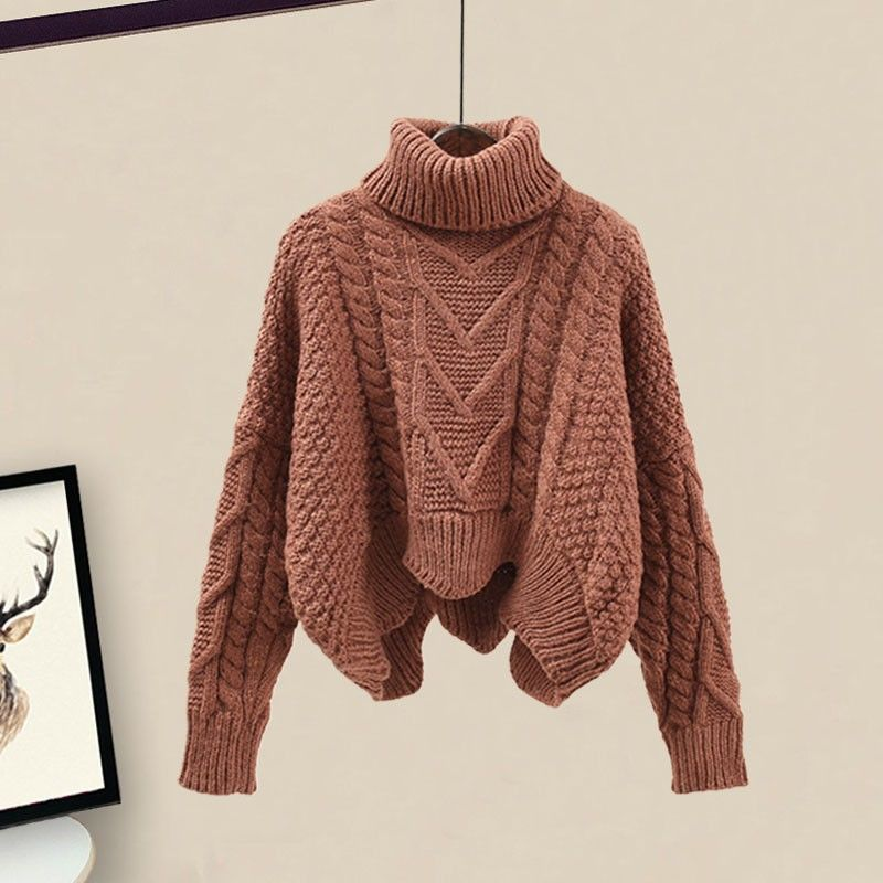 Women's Clothing Winter petite knitted sweater with winter skirt mesh skirt_voghion.com
