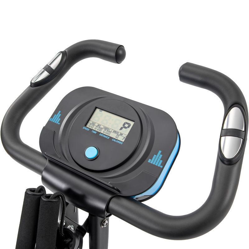 Folding Exercise Bike, Fitness Upright And Recumbent X-Bike With 16-Level Adjustable Resistance, Arm Bands And Backrest_voghion.com
