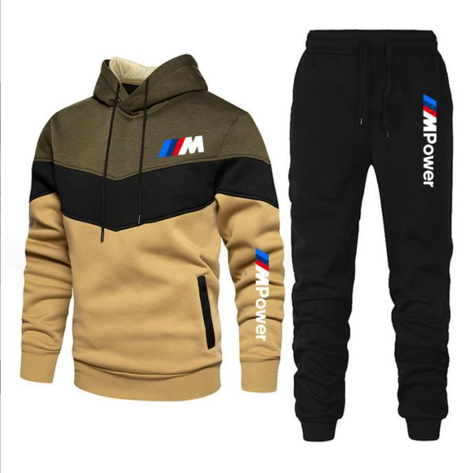 Printemps et automne pull à capuche ensemble de pull pour hommes loisirs à la mode sport ample Couple_voghion.com