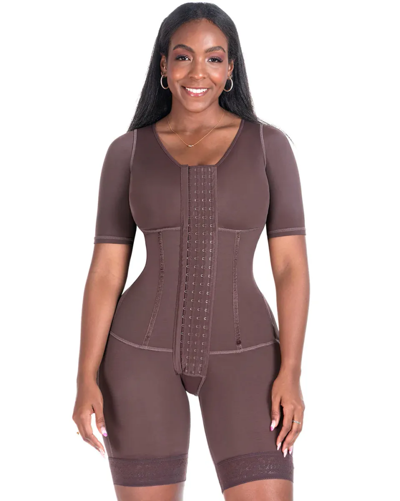 Midja Magformare Damkorsett Bodyshaper Högkompressionsplagg Magkontroll Dubbel bodysuit Midjeträning Öppen_voghion.com