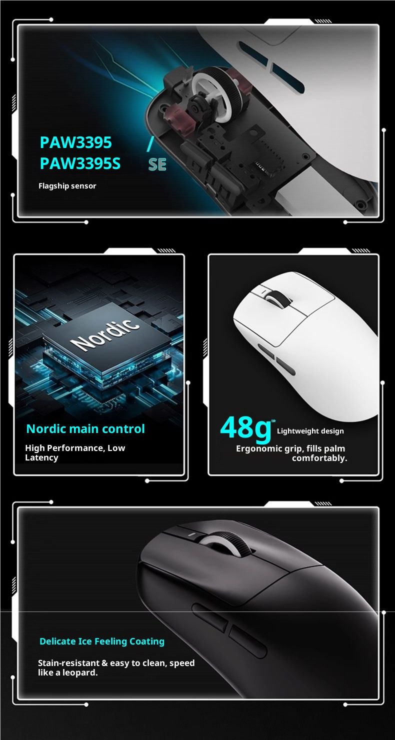 Digitex VXE Dragonfly R1 Kabellose Bluetooth-Maus für Gaming und E-Sport – Lange Akkulaufzeit – Ultraleicht – Ergonomisches Design_voghion.com