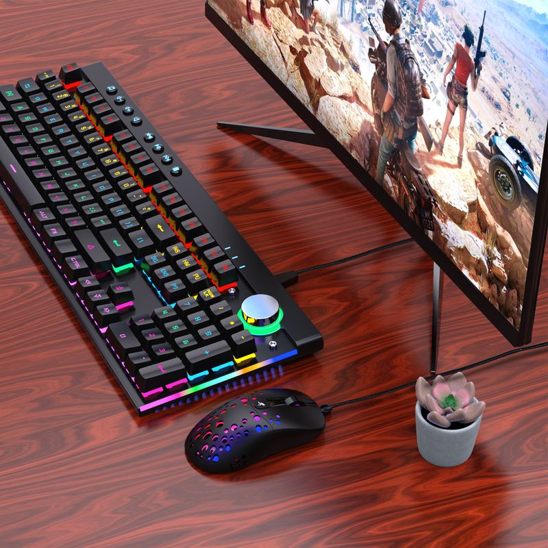 Lach RGB Glow Makro Programméierung Spillmaus 6-Knäppercher fir Luuchten auszeschalten Verschidde verkabelt Mausen_voghion.com
