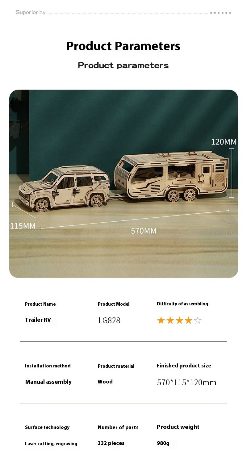 Nová 3D hračka DIY kreativní puzzle s přívěsem pro karavan_voghion.com