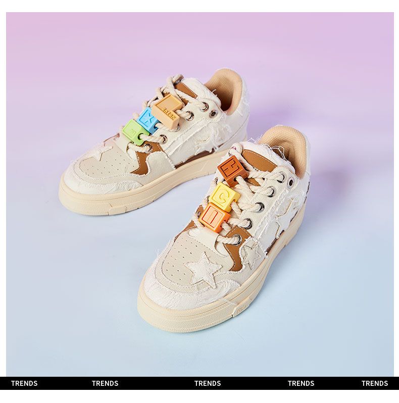 A Niche Design Featuring Stars, , New Flat Bottomed Casual And Versatile Trendy Sports Shoes For Couples,_voghion.com